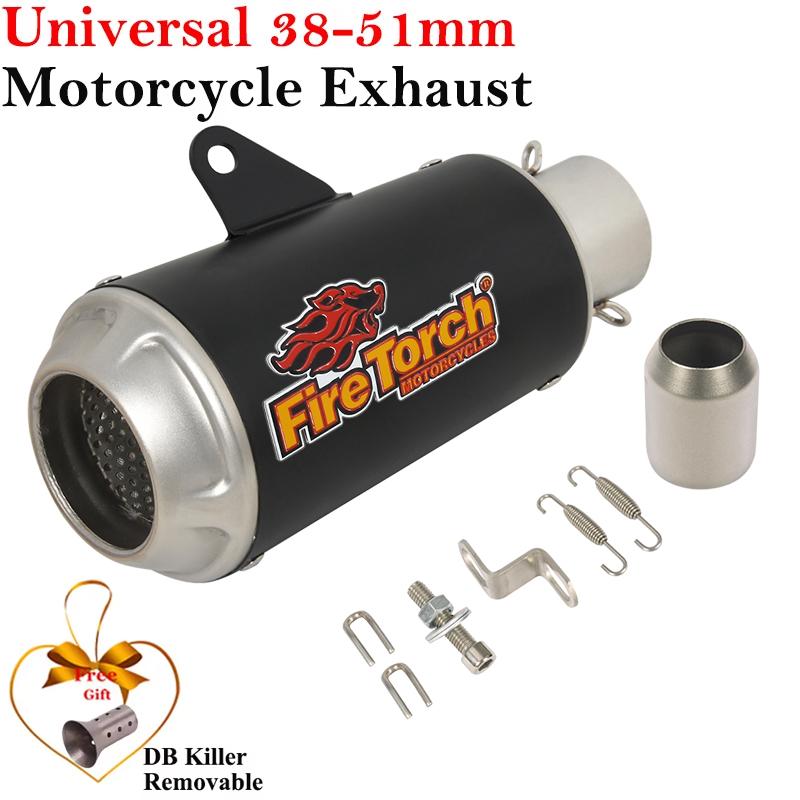 51mm Universal Motorcycle Exhaust Escape Modified E-Mark Muffler DB Killer For MT09 NVX155 PCX125 CBR300 SV650 MT07 CBR500