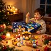 Creative Christmas Learning Gift 24 Days Nativity Advent Calendar for Kids, Countdown Holiday Activity Set with Mini Figurines, Interactive
