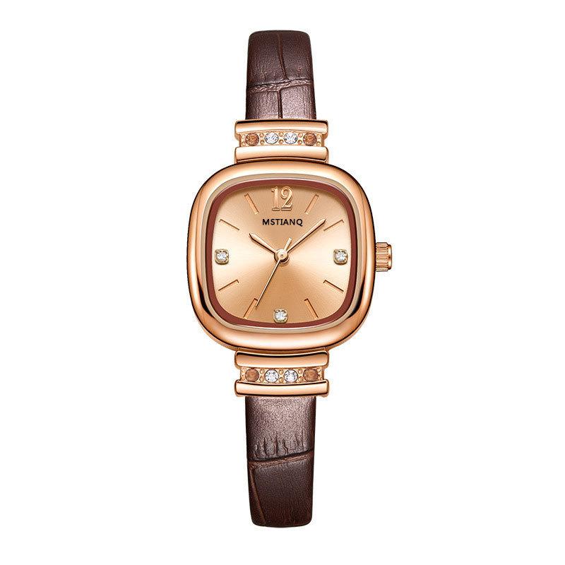 

Cold Wind Small Sugar Cube Watch Temperament Advanced Sense Design Niche High Value Light Luxury Watch Women