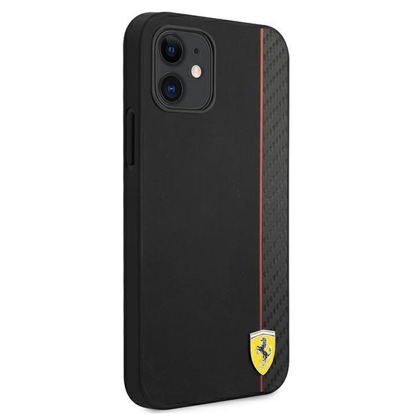 Ferrari Fesaxhcp12Sbk Iphone 12 Mini5,4 Czarny/Black Hardcase On Track Carbon Stripe