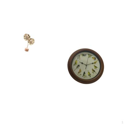 Nordic Creative Metal Sculpture with Elegant Birdsong Wall Clock Abstract Shaped Figurine Ornament
