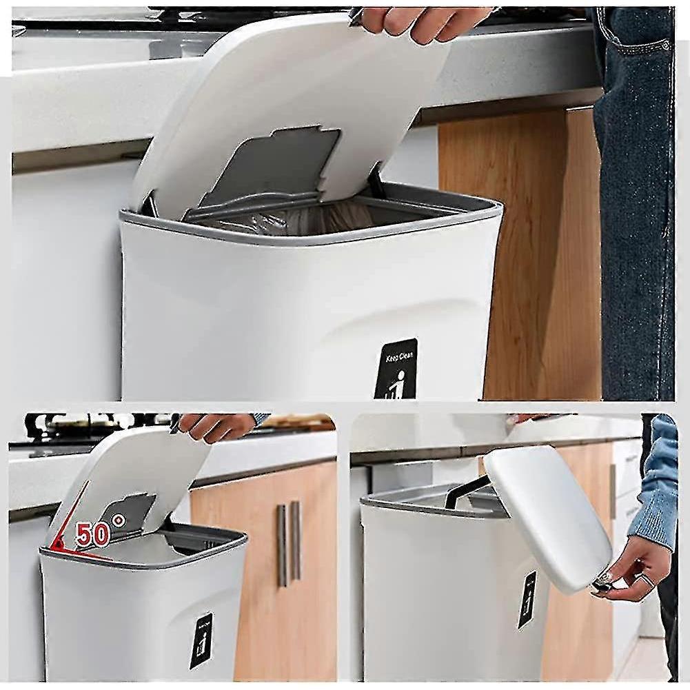 Hanging Kitchen Trash Can 2.4 Gallon Under Sink Door Trash Bin Collapsible Mini