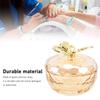 Nail Art Cup Large Capacity Multifunctional Dappen Dish Cup Transparent Glass Nail Art Dappen Dish with Alloy Lid for Liquid Jewelry Display