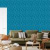 Wallpaper Geometric pattern turquoise, bottom turquoise 50x1000