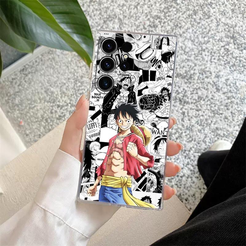 Comics One Pieces Anime S26 Ultra Case Coque For Samsung Galaxy S25 S26 S24 S23 Ultra S22 S20 Plus S21 FE A57 Clear Phone Cover