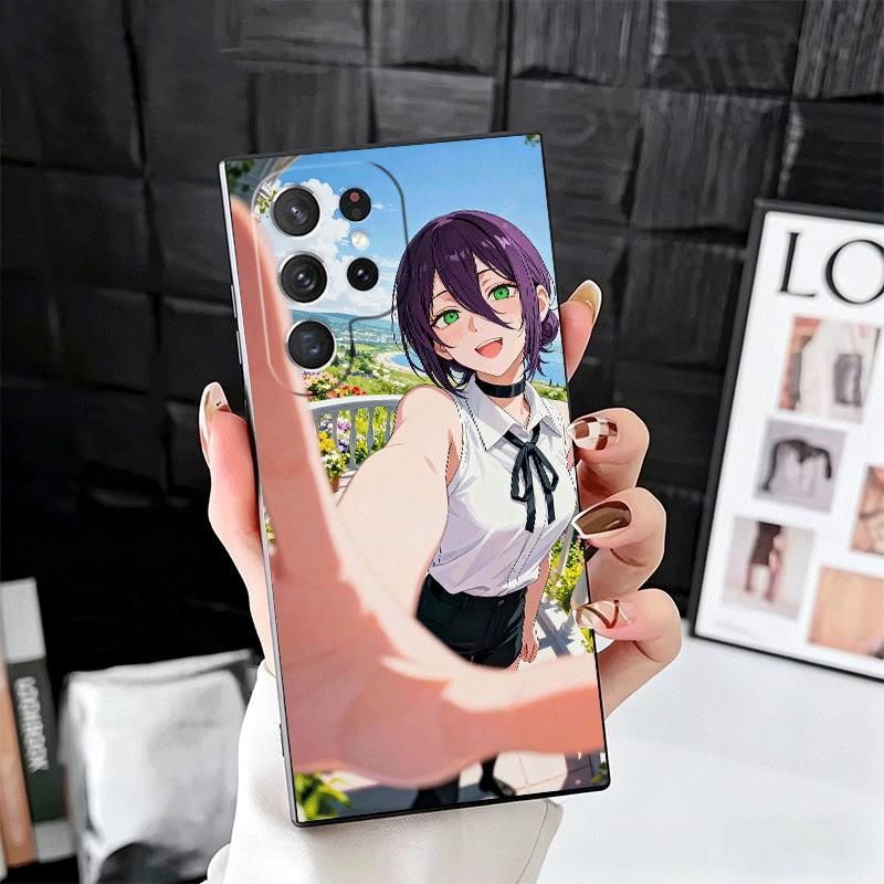 Anime Character R-Reze CSM Soft Phone Case for Samsung Galaxy S26 S25 Edge S24 Ultra S23 Plus S22 S21 FE S20 Black Cover Back Sh