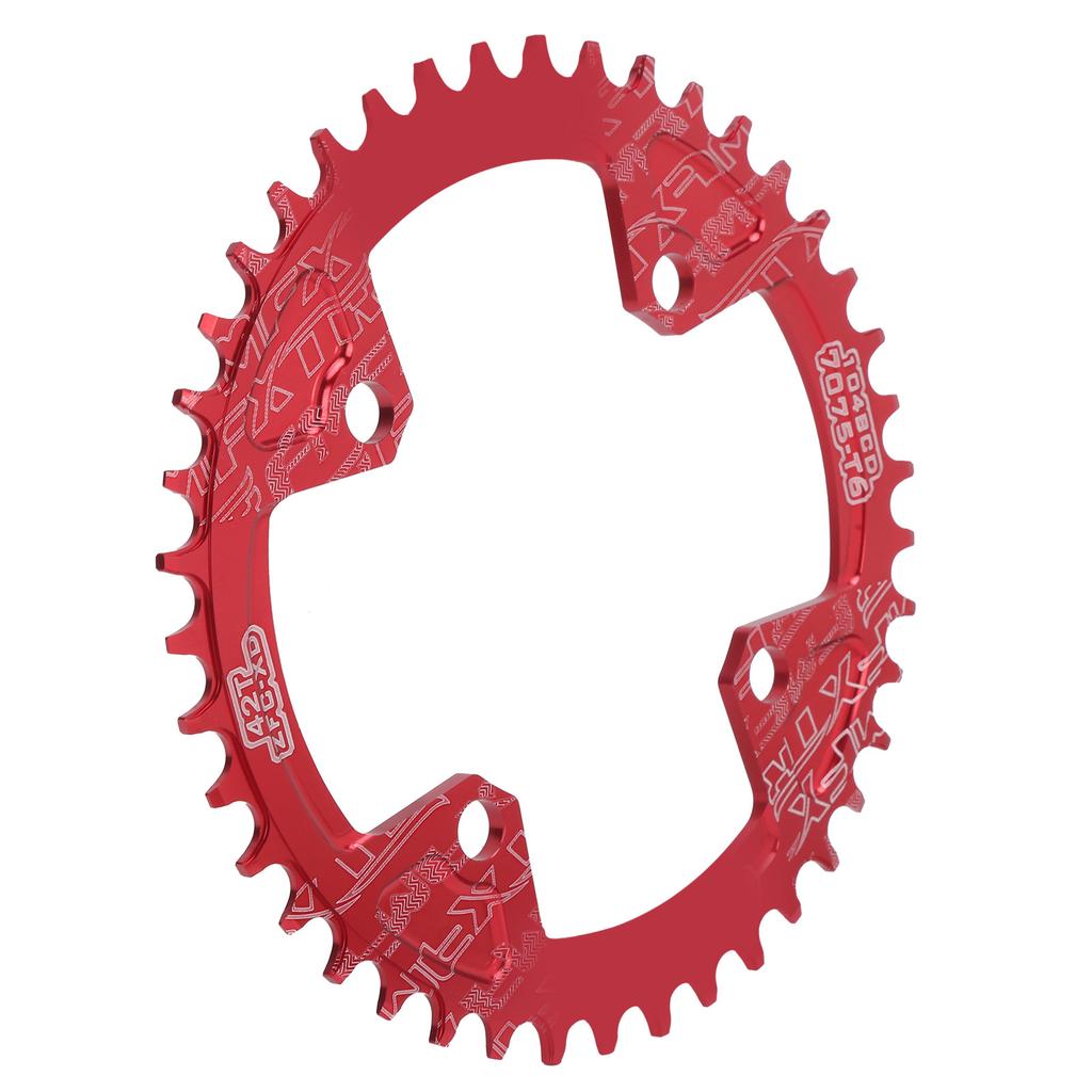 FMFXTR 104BCD Crankset Chainring Aluminum Alloy Positive and Negative 42T MTB Bicycle ChainringRed