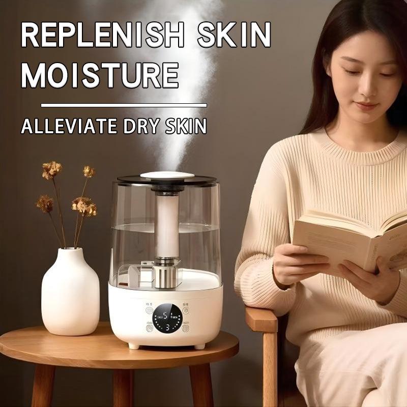 4L Large Capacity Smart Humidifier with Aromatherapy, High Mist Output for Indoor Air, Compact Mini Desktop Design