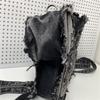 Bestickter Schmetterling Denim Rucksack Damen Schulter Crossbody Tasche