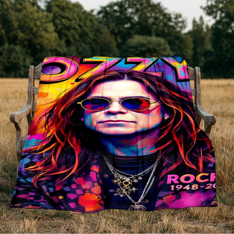 Ozzy Memorial Blanket Flannel Throw for Sofa, Indoor, Camping, Living Room, Office, Chair, And Bed Soft Birthday Gift