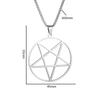 Stainless Steel Retro Religious Witchcraft Pentagram Pendant Necklace Men Women Fashion Lucky Jewelry