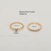 2pcs/set Gold Color Heart Zircon Rings Set for Women Girls Adjustable Minimalism Luxury Twist Ring Fashion Jewelry Wedding Gifts
