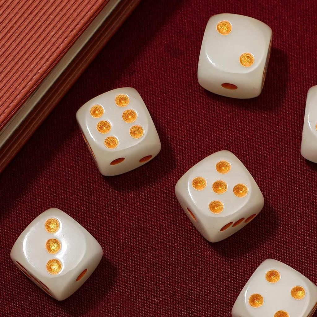 New 10Pcs 16Mm Glow In The Dark Fluorescent Dice Set For Bar Ktv Graduation Singles Party Board Games Trpg D6 Role Playing Dice