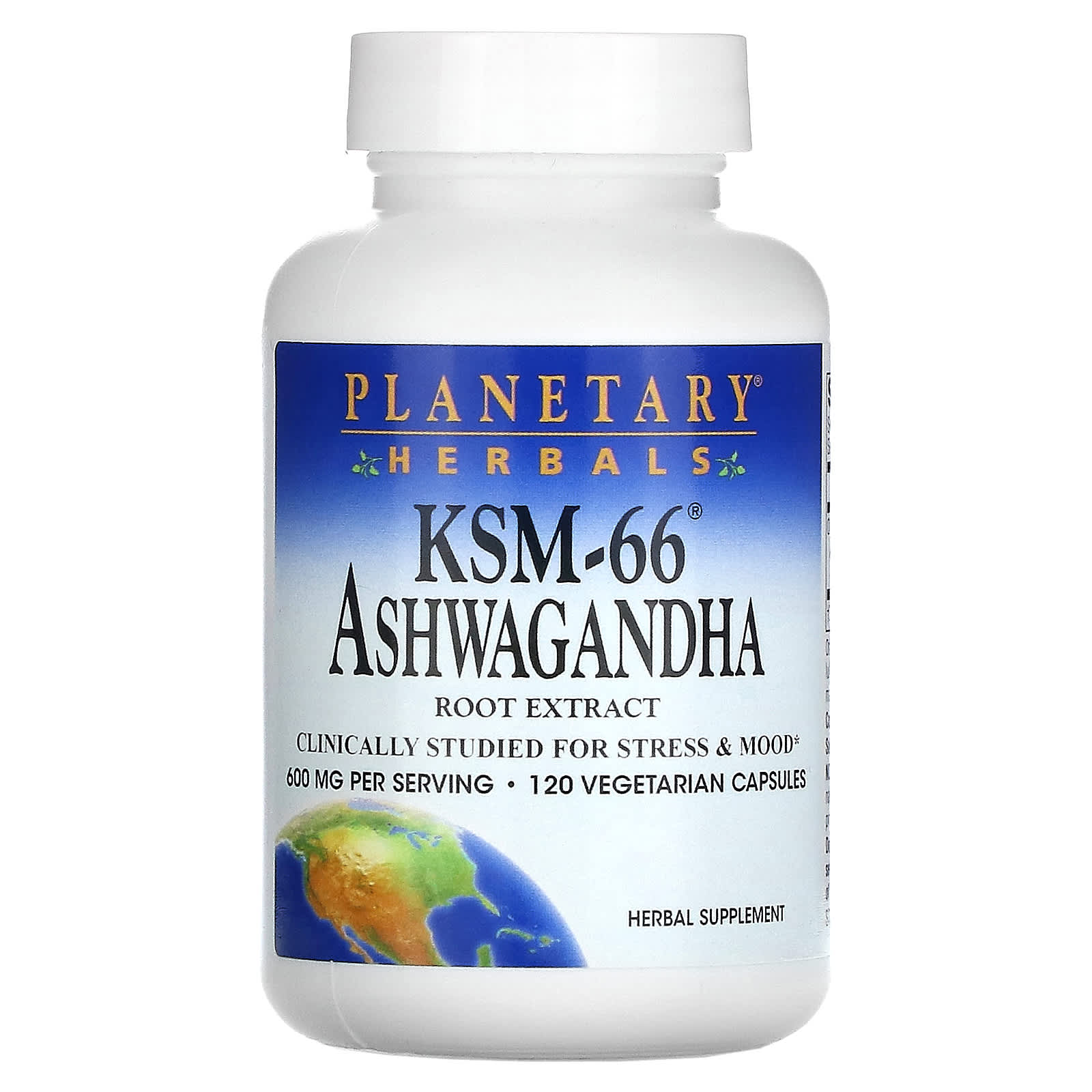 

Ksm-66® Ashwagandha Root Extract, Veggie Capsules 120 (300Mg per Capsule)