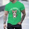Unisexs Fun Sarcastic Cat And Brain Graphic Tshirts Hey You Dropped This Humorous Quotes Short Sleeve Male Tshirts