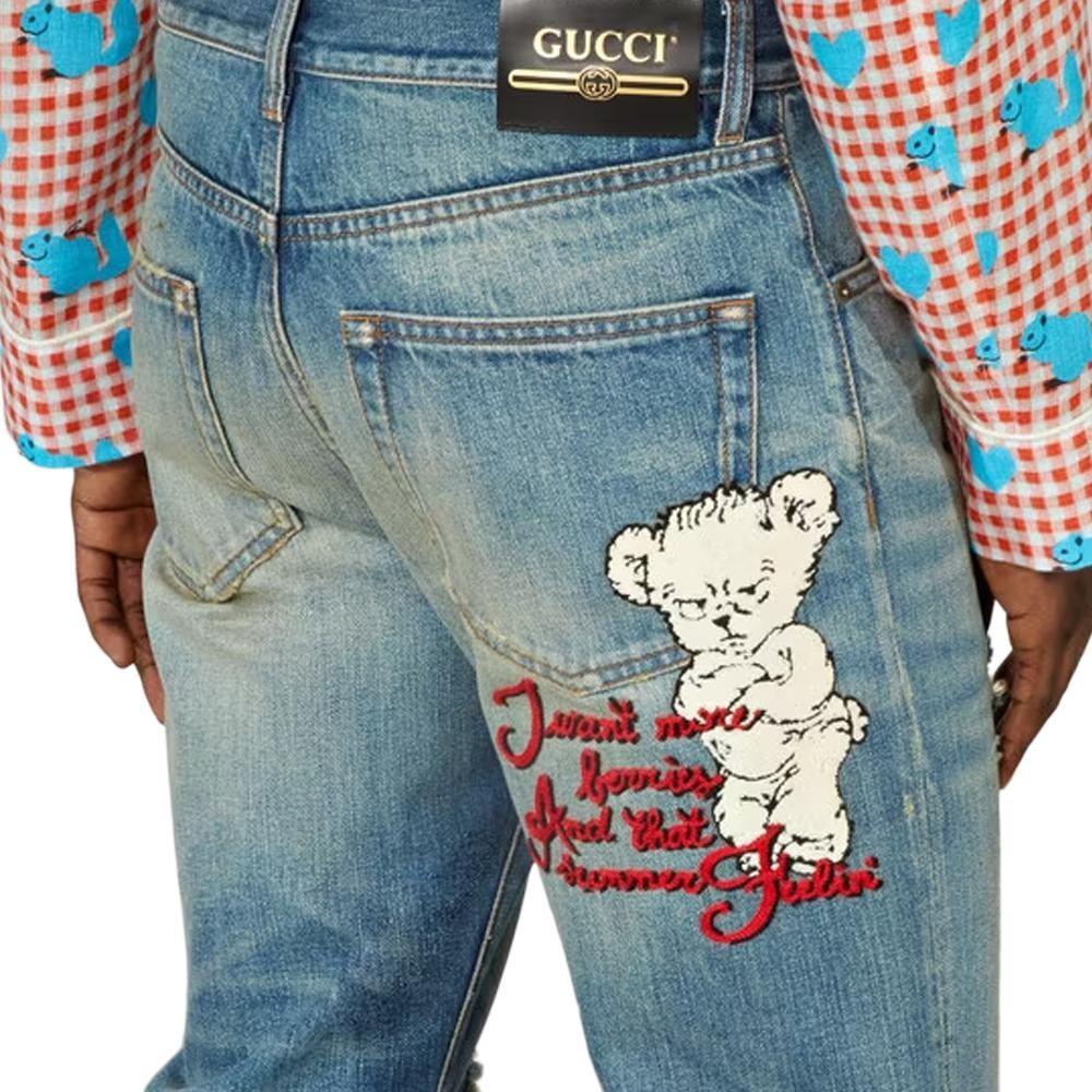 Gucci Jeans Men's Denim Blue Moderate Straight Fit Pants 716496-XDB6K-4447