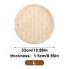 Handmade Bamboo Woven Basket Tray,Flat Wicker Round Fruit Basket Woven Food Storage Shallow Tray Decorative Serving Tray Wall