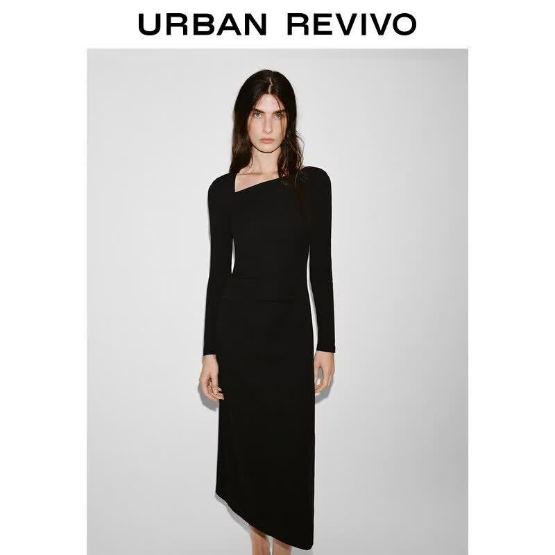 UR Women's Off-Shoulder Pleated A-line Dress
