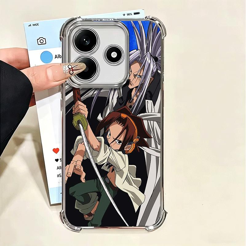 Anime Shaman King Plating Phone Case For Xiaomi Poco X5 X6 X7 X8 Pro Max F8 Ultra F7 M8 M7 M5S Redmi 15C 15 14C 13C 13 X3 12C F6