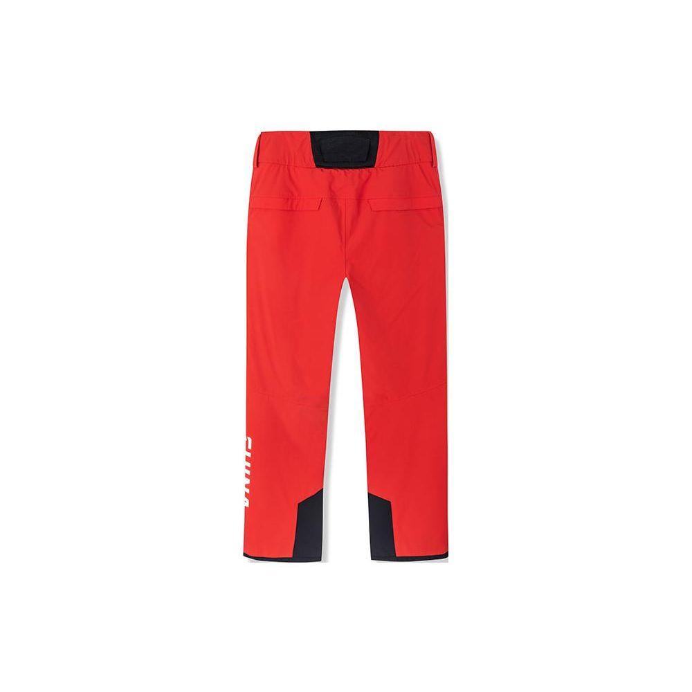 Anta Logo Print Pattern Spliced Ski Pants Men Pants Red 152247514-1