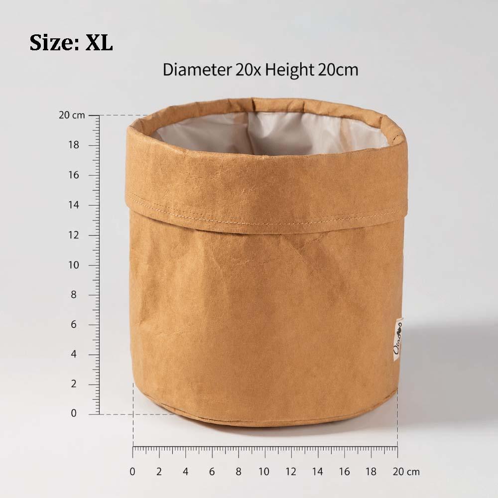 1pc Thickened Kraft Paper Bag Washable Packaging Bag Durable Paper Storage Bag Home