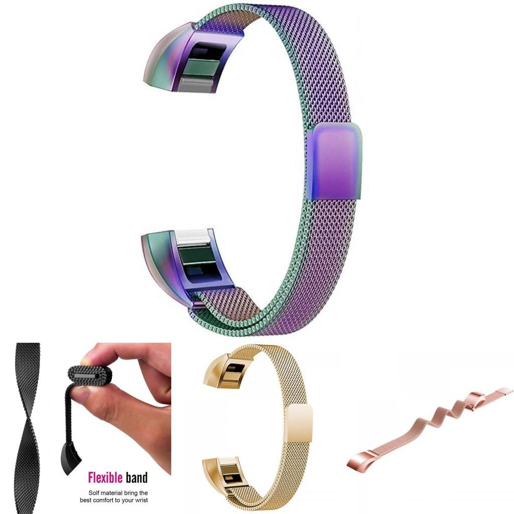 Elegant Metal Mesh Milanese Loop Band For Fitbit Alta Magnetic Stainless Steel Strap