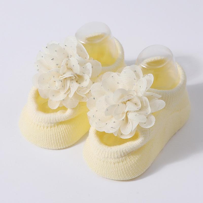 

Младенческие носки для девочек-принцесс с бантом, дышащие носки-лодочки, нескользящие носки