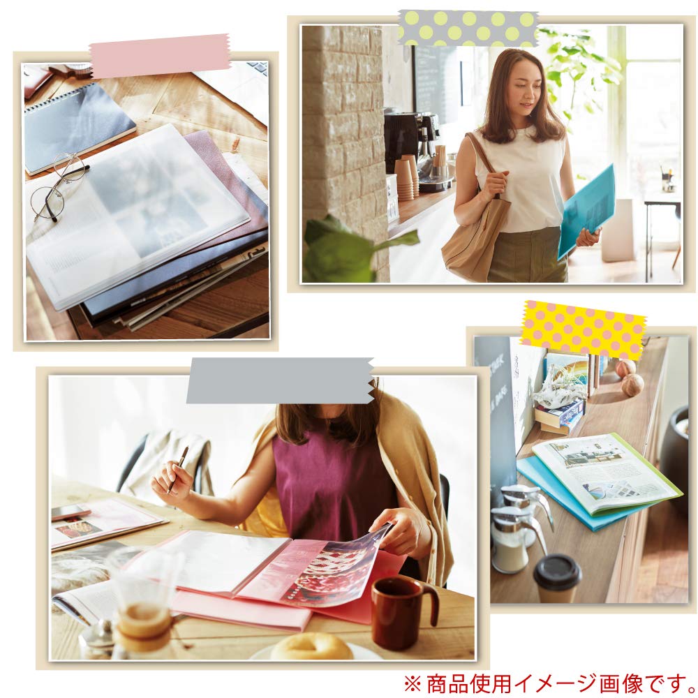 Kokuyo Glassel Clear Fixed 20 Cool 99K File, Type, 5-Pack, A4, Sheets, Colors, La-GL20X5-2