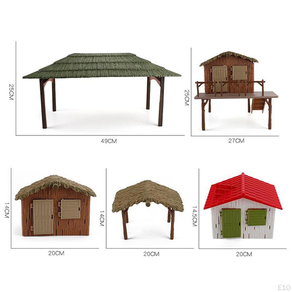 DIY Miniatures Simulation Houses for Micro Landscape Yard Building Model Table