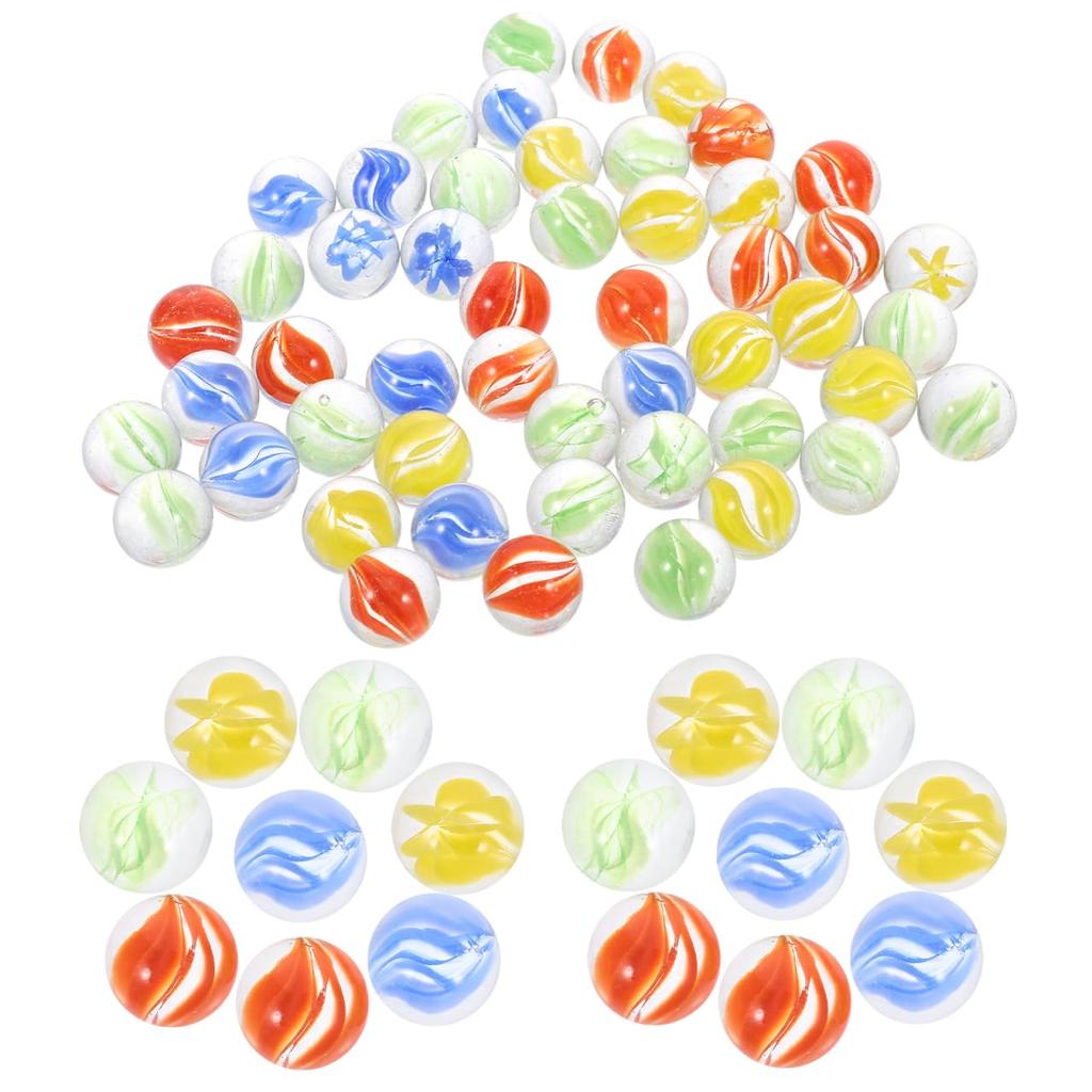 JOINPAYA Glasmurmeln, 16 mm, Set mit 100 Stück [Altes Spielzeug] Bunte Murmeln mit Ramune-Muster für Aquarien, Vasen und Dekorationen, Basteln und