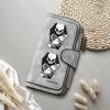 Gothic Skull Pattern Long Wallet Fashion Durable Card Holder Casual Purse for Daily Use