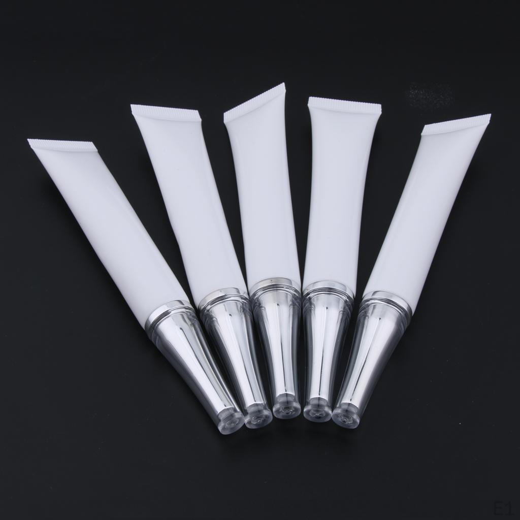 5 Pieces, 20ML, Clear Empty Refillable Plastic Tubes Bottle Packing Bottles, Bottle,