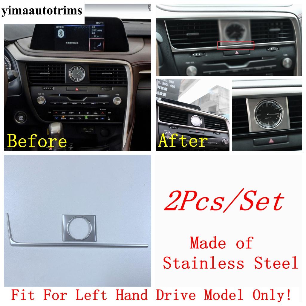 Central Control Air AC Navigation Frame / CD Panel / Multimedia Knob Cover Trim Accessories For Lexus RX 200T RX450H 2016 -