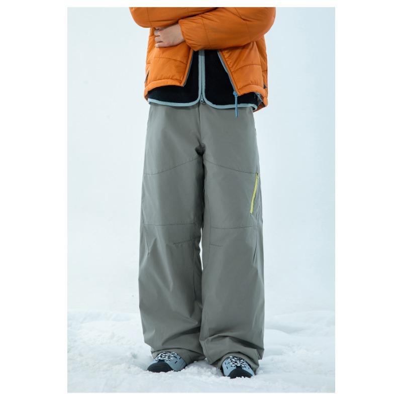 Men Outdoor Warm Thick Loose Straight Casual Cargo Work Pants