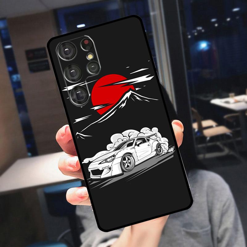 JDM Car Cover For Samsung Galaxy S24 Ultra S25 S22 S23 Plus S20 S21 FE S9 S10 S23 FE Phone Case