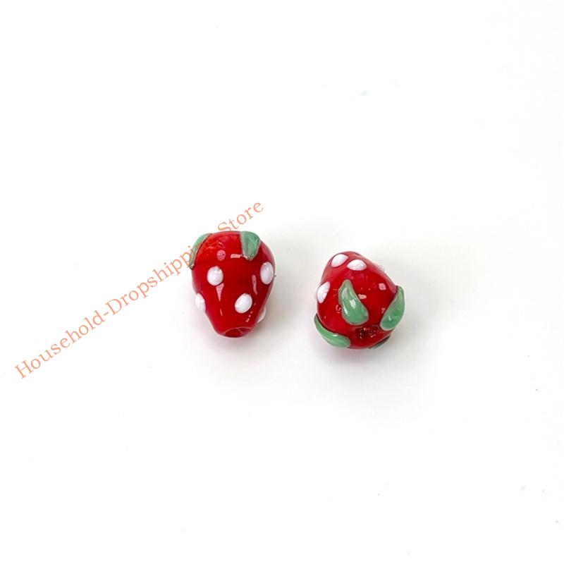 10/20/30Pcs Fruit Glass Beads For Handmade Art Craft Friendship Bracelets 85AD