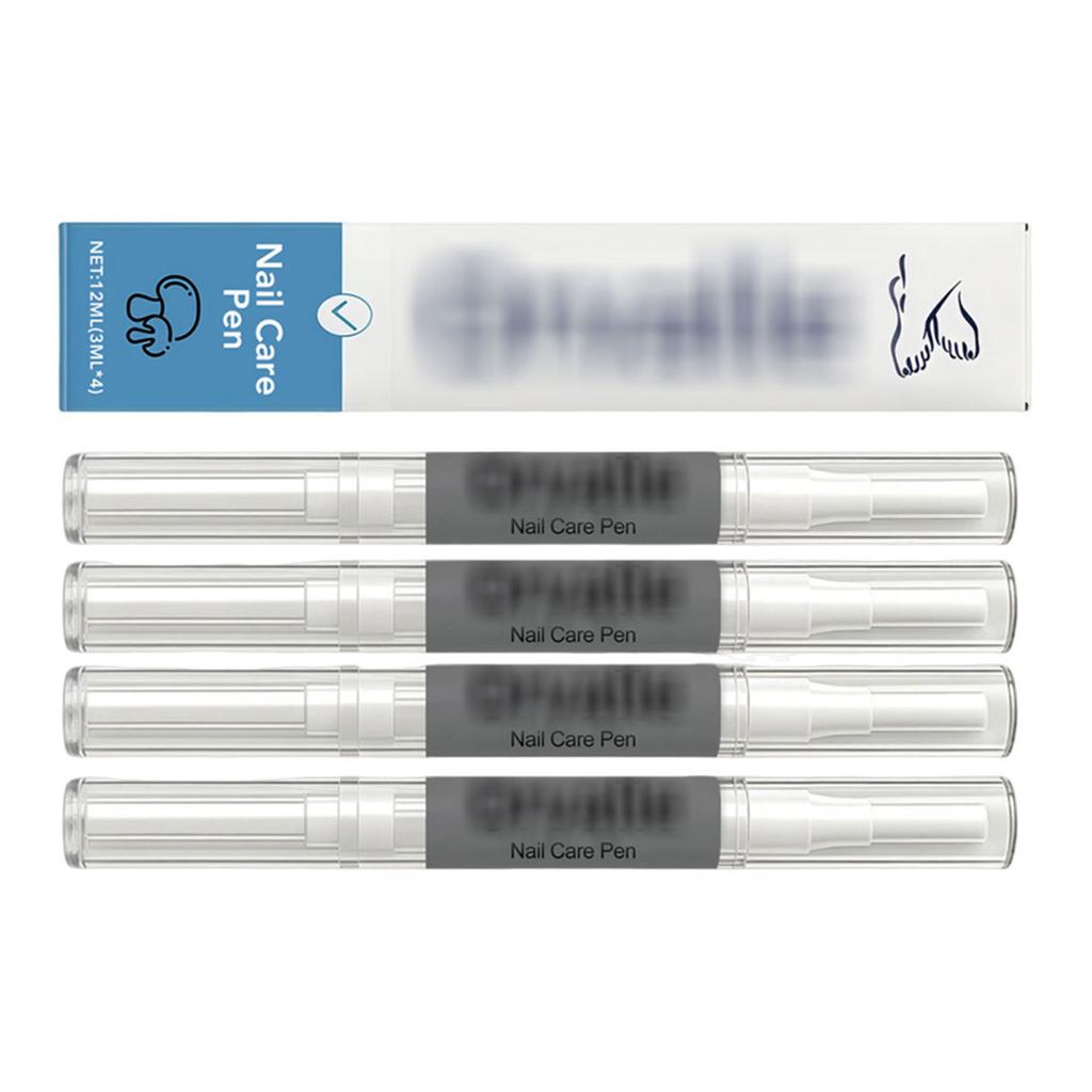 4PCS 3ML Nail Care Pen, Cuticle Softener, Hydrates Repairs Dry Cracked Nails, Hand Foot Nail Brightener, Daily Nail