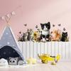 SMAOSTORE Wall Cute Cat Stylish Animal Stickers for and Background Removable Wallpaper Stickers (Mata) Stickers, Stickers, Flower, Butterfly, Kids'