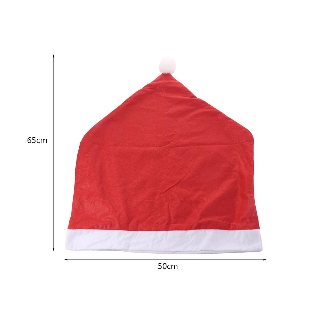 4pcs Plush Ball Xmas Dinner Chair Seat Cover Soft Christmas Table Decor  Dress-up Props