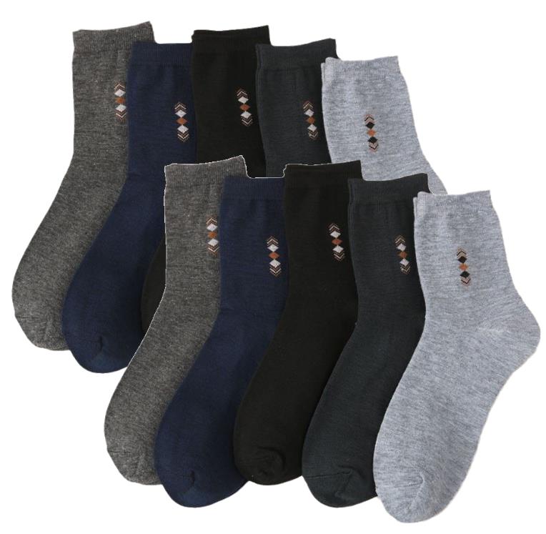 1/5/10 Pairs Men'S Fashion Thickened Socks Four Seasons Leisure Breathable Deodorant Mid Tube Cotton Socks For Male High Quality