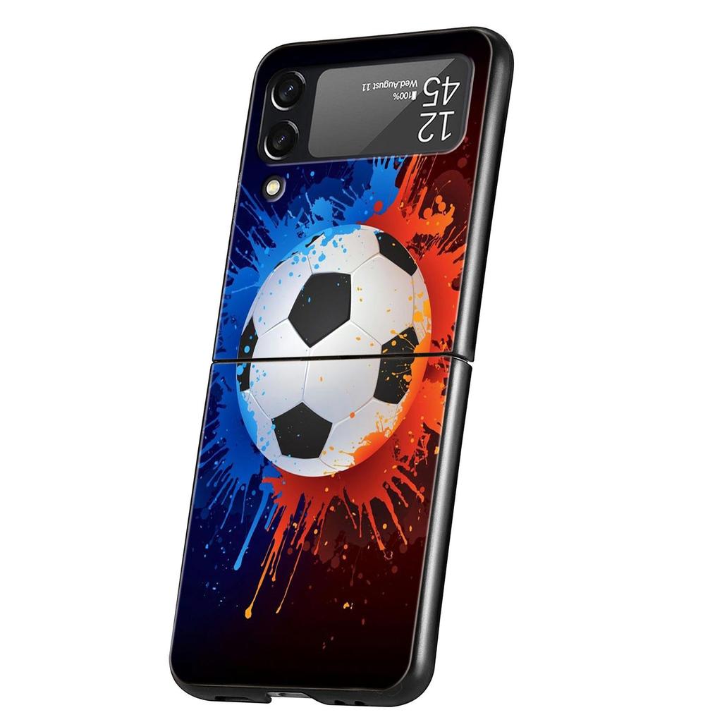 Husă pentru telefon pentru Samsung Galaxy Z Flip 3 4 5 Carcasă mobilă pliabilă Husă tare pentru PC Husă de protecție Țară Fotbal Maroc Fotbal