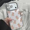 Bowknots Cherry Pattern Case For iPhone 17 Pro Max Plating Lens Frame Clear Soft Cover For iPhone 16 15 14 13 Pro Max 11 16E 17E