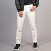 Men Faux Leather Pants Mid Waist Slim Fit Smooth Button Zipper Placket Solid Color Waterproof Hip Hop Style Streetwear Party Club Performance Trousers