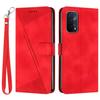 For Oppo A74 5G/A93 5G/A54 5G Folding Stand Wallet Mobile Case Triangle Imprint Leather Cover with Strap