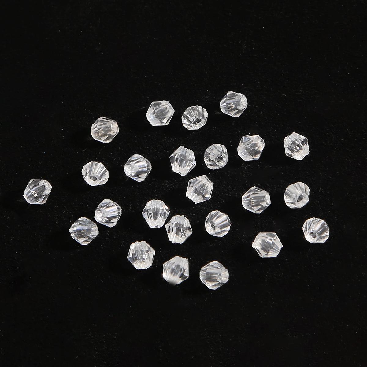 

4-10 мм австрийские граненые двухконусные хрустальные акриловые свободные бусины-разделители DIY Изготовление ювелирных изделий 4mm 500pcs белый