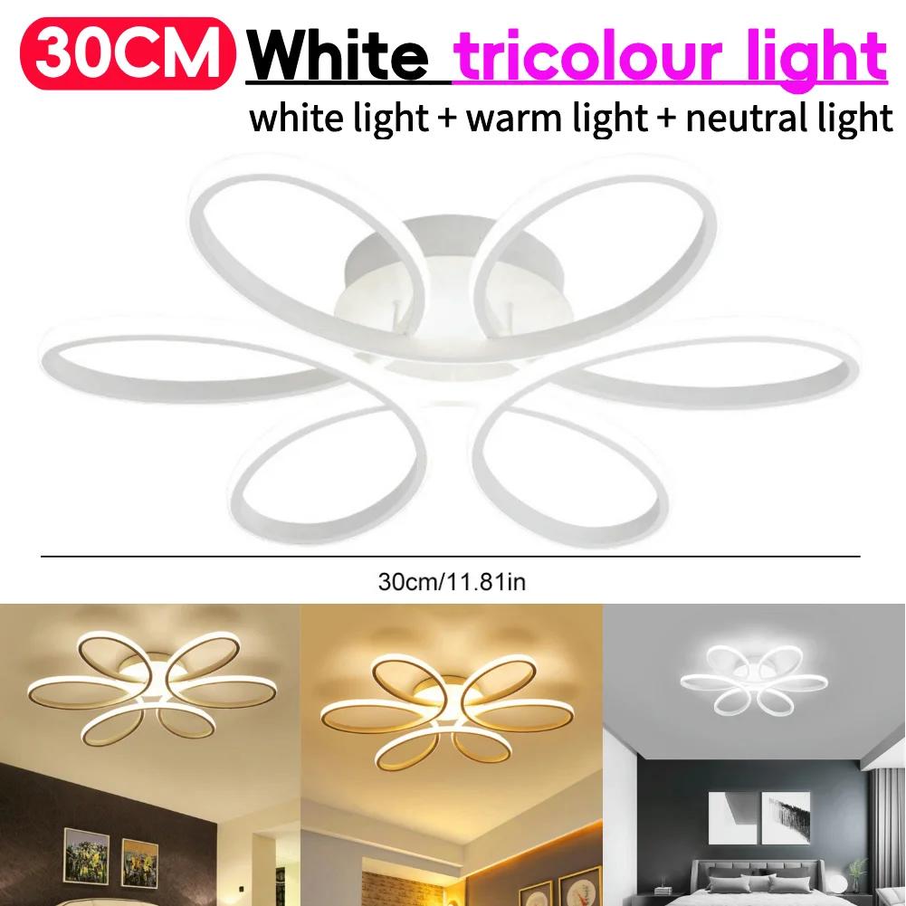 Haushalt LED Kronleuchter 12W Moderner Stil Deckenleuchte Drei Farben Blumendesign Deckenleuchten Superhell Heimdekor Leuchte
