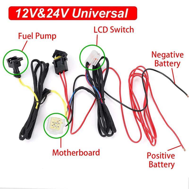 12V 24V Air Diesel Heater Wiring Harness Cable Adapter Round Triangle For Webasto Eberspacher Diesel Air Parking Heater Harness