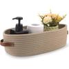 Cotton Rope Woven Storage Basket Desktop Organizer Household Cosmetic Snack Storage Box