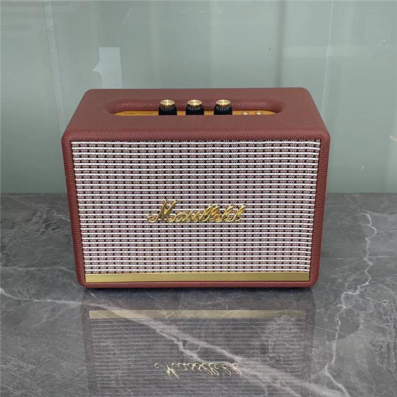Marshall Speaker Model Audio Figurine: Wood and Leather Prop (Non-functional)