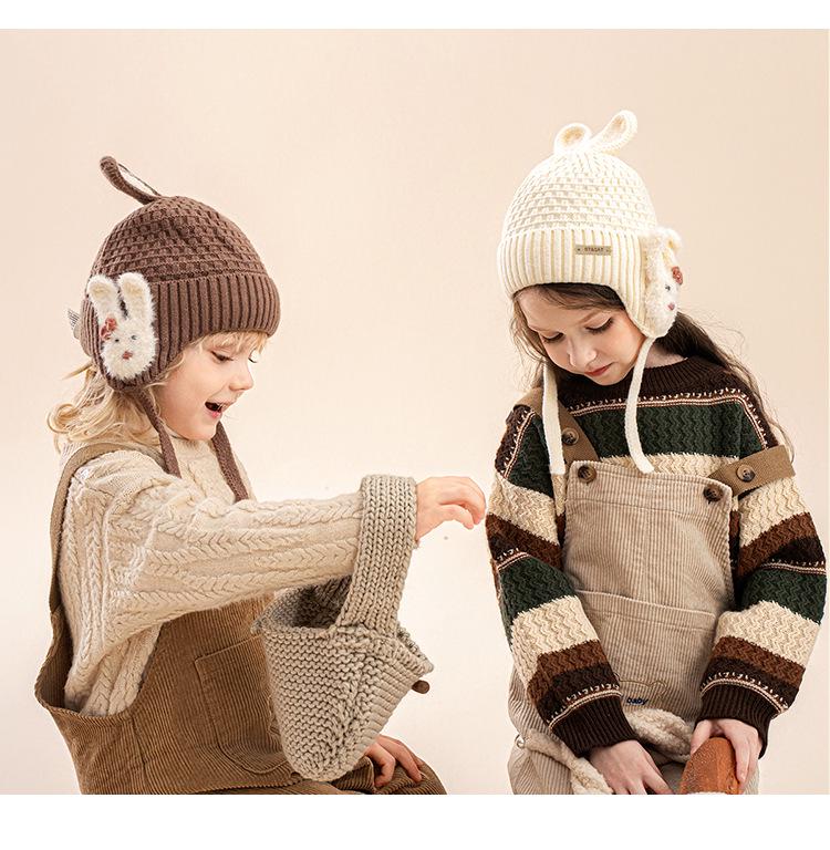 Children's Cute Ear Knit Hat - Warm, Windproof & Versatile Wool Hat